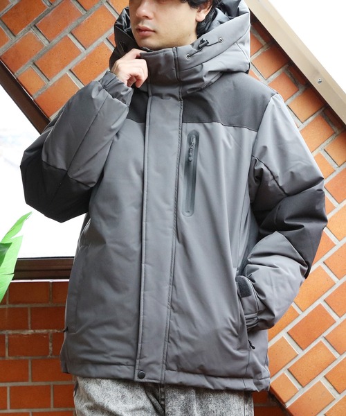 ８(eight)（エイト）の「中綿 切替ジャケット（ダウンジャケット/コート・メンズ・チャコール/ベージュ/ブラック・MEDIUM/X-LARGE/LARGE）」の15枚目の写真