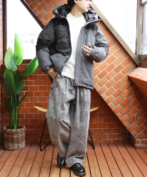 ８(eight)（エイト）の「中綿 切替ジャケット（ダウンジャケット/コート・メンズ・チャコール/ベージュ/ブラック・MEDIUM/X-LARGE/LARGE）」の18枚目の写真