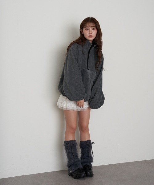 RAY CASSIN（レイカズン）の「ファーレッグウォーマー（レッグウォーマー・レディース・ブラック/チャコールグレー/ブラウン・FREE）」の17枚目の写真