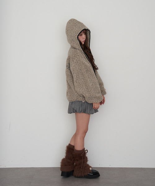 RAY CASSIN（レイカズン）の「ファーレッグウォーマー（レッグウォーマー・レディース・ブラック/チャコールグレー/ブラウン・FREE）」の4枚目の写真