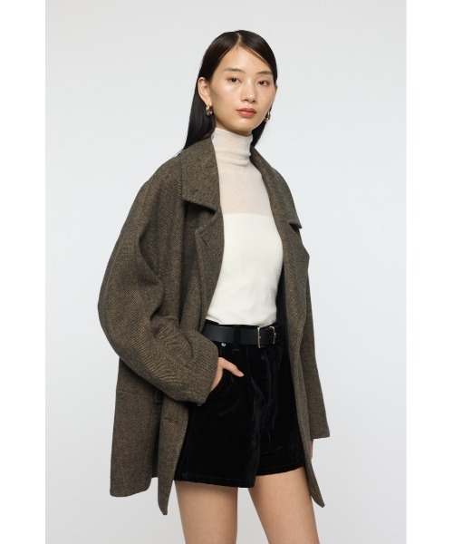 MOUSSY（マウジー）の「DOUBLE BREASTED MID コート（ピーコート