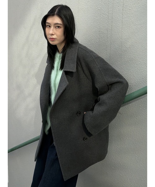 moussy マウジー　ダブルブレストミディコート　ブラック　新品未使用 MOUSSY（マウジー）の「DOUBLE BREASTED ミドルコート（ピーコート
