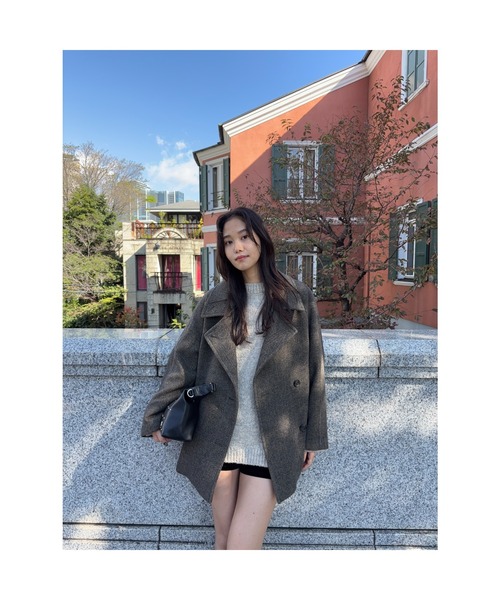 セール】DOUBLE BREASTED MID コート（ピーコート）｜MOUSSY（マウジー