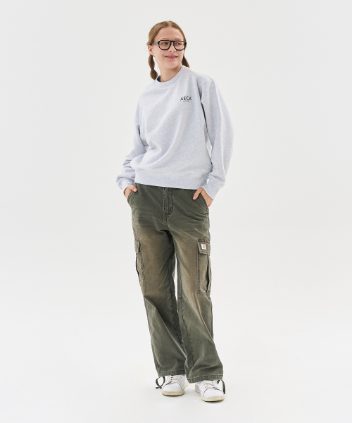 AECA（エイカ）の「AECA SIGNATURE SWEAT SHIRT-LIGHT GREY（スウェット・レディース・その他・SMALL/MEDIUM/LARGE/X-LARGE）」の2枚目の写真