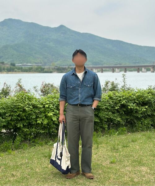 MUSINSA STANDARD（ムシンサスタンダード）の「ワイドレプリカファティーグパンツ[カーキ]（その他パンツ・メンズ・その他・26/33/34/36/38/40/42/27/28/29/30/31/32）」の9枚目の写真
