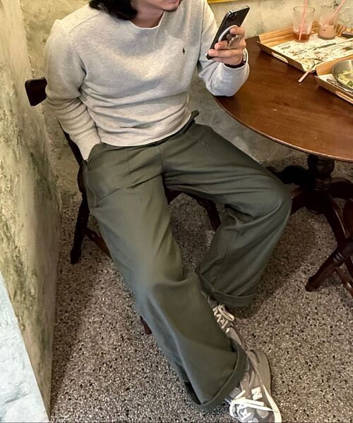 MUSINSA STANDARD（ムシンサスタンダード）の「ワイドレプリカファティーグパンツ[カーキ]（その他パンツ・メンズ・その他・26/33/34/36/38/40/42/27/28/29/30/31/32）」の20枚目の写真