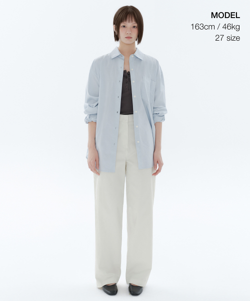 MUSINSA STANDARD WOMAN（ムシンサスタンダードウーマン）の「レディースワイドチノパンツ【クリーム】（その他パンツ・レディース・その他・30/24/25/26/27/28/29）」の6枚目の写真