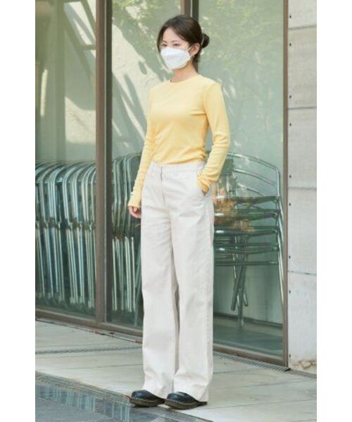 MUSINSA STANDARD WOMAN（ムシンサスタンダードウーマン）の「レディースワイドチノパンツ【クリーム】（その他パンツ・レディース・その他・30/24/25/26/27/28/29）」の20枚目の写真