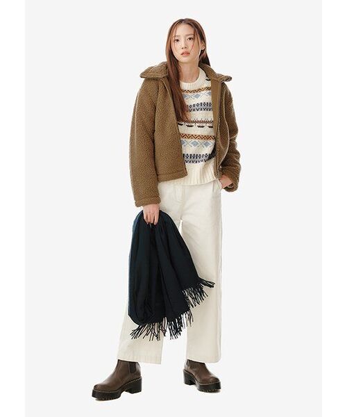 MUSINSA STANDARD WOMAN（ムシンサスタンダードウーマン）の「レディースワイドチノパンツ【クリーム】（その他パンツ・レディース・その他・30/24/25/26/27/28/29）」の5枚目の写真