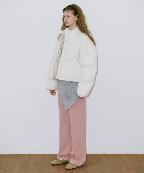 SINOON(シヌーン)の「Puffer Jacket (Ivory)(ダウンジャケット/コート・レディース・アイボリー・FREE)」の2枚目の写真