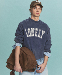 LONELY/LOVELY SALT WASHING LONG SLEEVE T-SHIRT NAVY