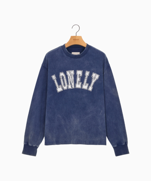 NOHANT(ノアン)の「LONELY/LOVELY SALT WASHING LONG SLEEVE T-SHIRT NAVY(Tシャツ/カットソー・メンズ・ネイビー・SMALL/MEDIUM/LARGE)」の9枚目の写真