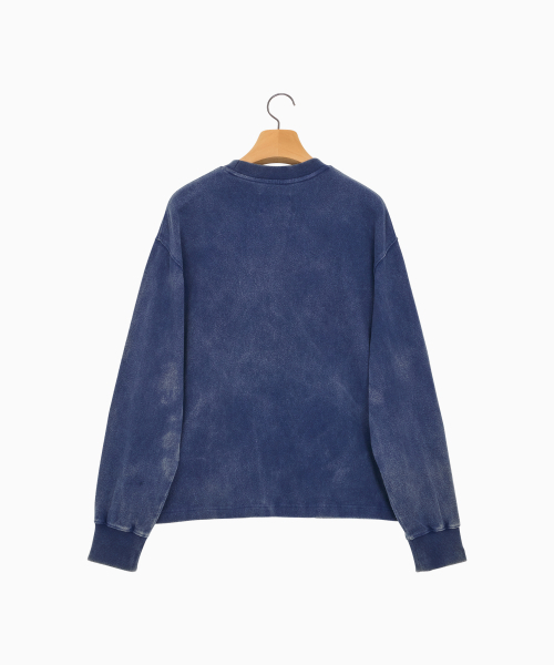 NOHANT(ノアン)の「LONELY/LOVELY SALT WASHING LONG SLEEVE T-SHIRT NAVY(Tシャツ/カットソー・メンズ・ネイビー・SMALL/MEDIUM/LARGE)」の10枚目の写真