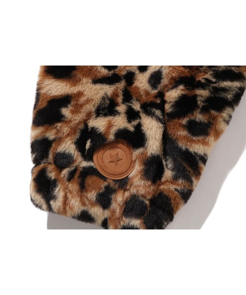 WILD LEOPARD PATTERN FAUX FUR SHARK FULL ZIP JACKET（ブルゾン）｜A