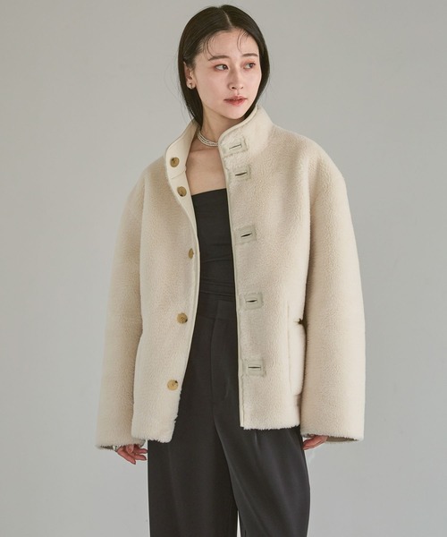 A part by（アパートバイ）の「LANEIGEリバーコート（その他アウター・レディース・ブラック/ライトベージュ・FREE）」の6枚目の写真