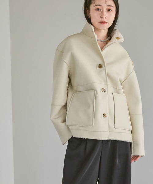 A part by（アパートバイ）の「LANEIGEリバーコート（その他アウター・レディース・ブラック/ライトベージュ・FREE）」の10枚目の写真