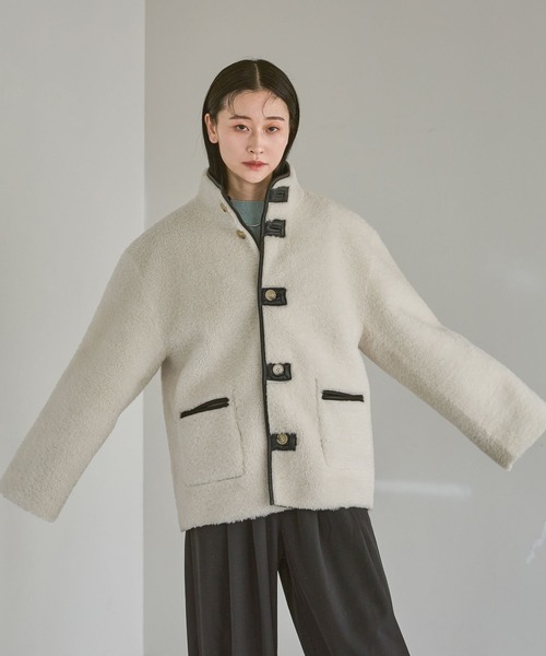 A part by（アパートバイ）の「LANEIGEリバーコート（その他アウター・レディース・ブラック/ライトベージュ・FREE）」の17枚目の写真