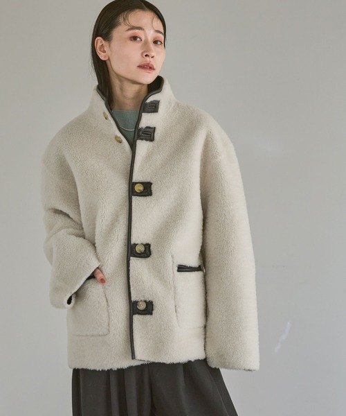 A part by（アパートバイ）の「LANEIGEリバーコート（その他アウター・レディース・ブラック/ライトベージュ・FREE）」の18枚目の写真