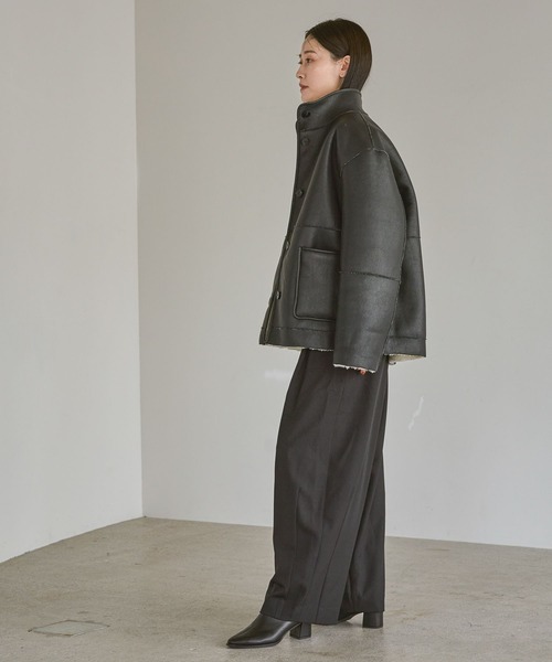 A part by（アパートバイ）の「LANEIGEリバーコート（その他アウター・レディース・ブラック/ライトベージュ・FREE）」の22枚目の写真