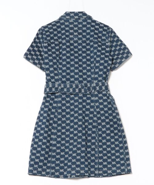MICHAEL KORS（マイケルコース）の「ロゴ デニム ジャカード ミニ ドレス（シャツワンピース・レディース・ブルー系・M/S/XL/L/XS）」の2枚目の写真