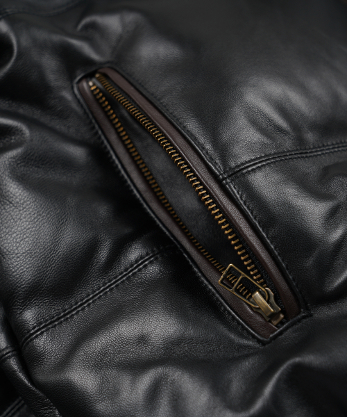 SNOWDON LAMBSKIN DOWN JACKET _ BLACK