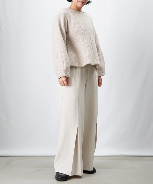 LUCA/LADY LUCK LUCA(ルカ/レディラックルカ)の「LC/LLL ブークレーペプラムトップス(Tシャツ/カットソー・レディース・ベージュ/ブラック・FREE)」の16枚目の写真