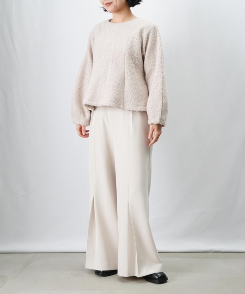 LUCA/LADY LUCK LUCA(ルカ/レディラックルカ)の「LC/LLL ブークレーペプラムトップス(Tシャツ/カットソー・レディース・ベージュ/ブラック・FREE)」の12枚目の写真