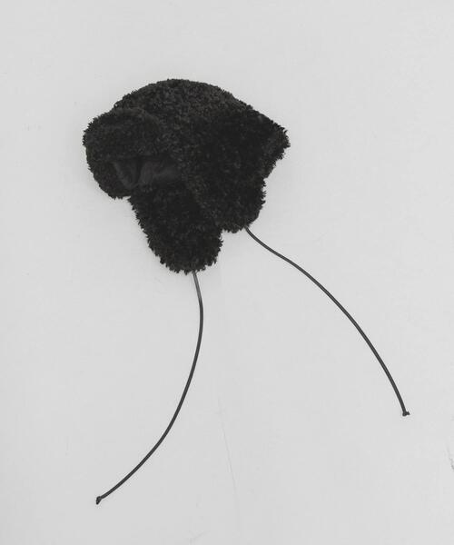 KBF(ケイビーエフ)の「ボアフライトCAP(キャップ・レディース・ベージュ/ブラック・ONE)」の1枚目の写真