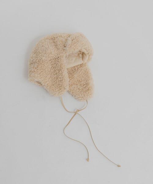 KBF(ケイビーエフ)の「ボアフライトCAP(キャップ・レディース・ベージュ/ブラック・ONE)」の7枚目の写真