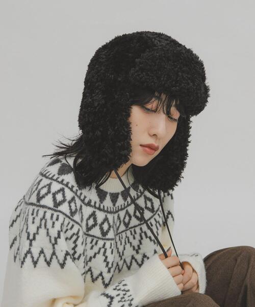 KBF(ケイビーエフ)の「ボアフライトCAP(キャップ・レディース・ベージュ/ブラック・ONE)」の15枚目の写真