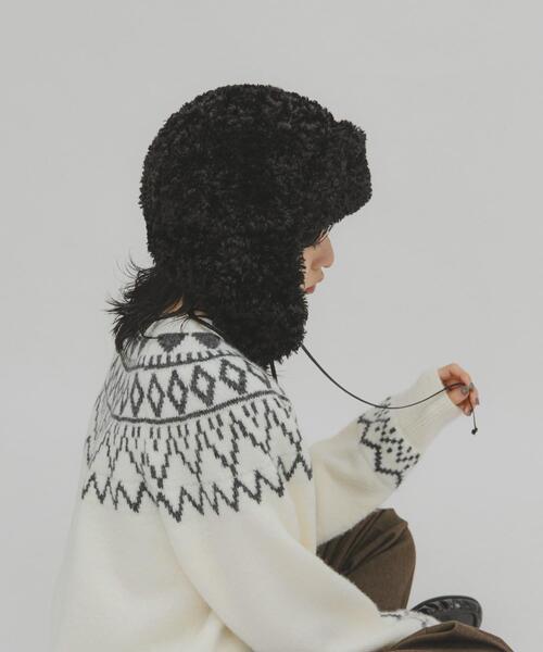 KBF(ケイビーエフ)の「ボアフライトCAP(キャップ・レディース・ベージュ/ブラック・ONE)」の17枚目の写真