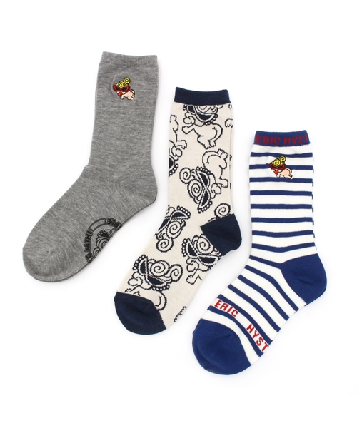 HYSTERIC MINI（ヒステリックミニ）の「BIRTH MINI 3P ソックス（ソックス/靴下・キッズ・ピンク/ブラック/トップグレー・19/22/16/13）」の2枚目の写真