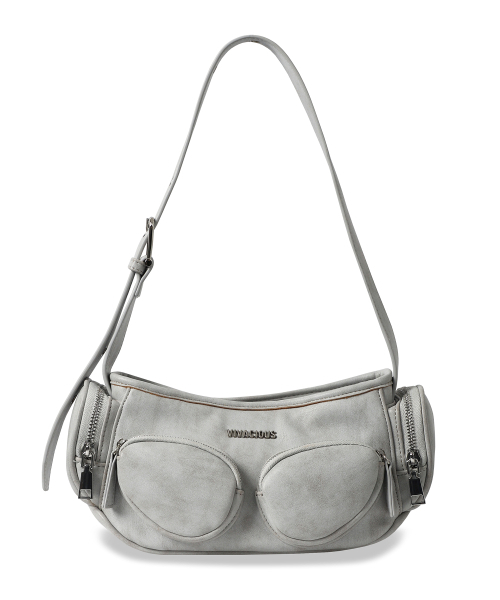 Vivacious（ビバシャス）の「Megan Pocket Shoulder Bag - 6COL（ショルダーバッグ・レディース・チャコール/シルバーグレー/ブラック/ピンク/ブルー/アッシュブラウン・FREE）」の13枚目の写真