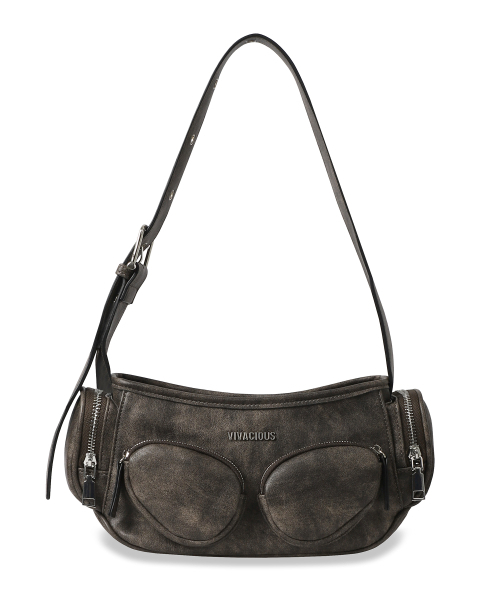 Vivacious（ビバシャス）の「Megan Pocket Shoulder Bag - 6COL（ショルダーバッグ・レディース・チャコール/シルバーグレー/ブラック/ピンク/ブルー/アッシュブラウン・FREE）」の15枚目の写真