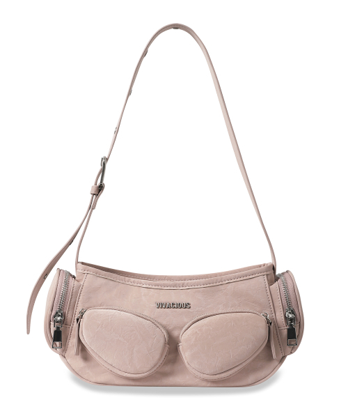 Vivacious（ビバシャス）の「Megan Pocket Shoulder Bag - 6COL（ショルダーバッグ・レディース・チャコール/シルバーグレー/ブラック/ピンク/ブルー/アッシュブラウン・FREE）」の18枚目の写真