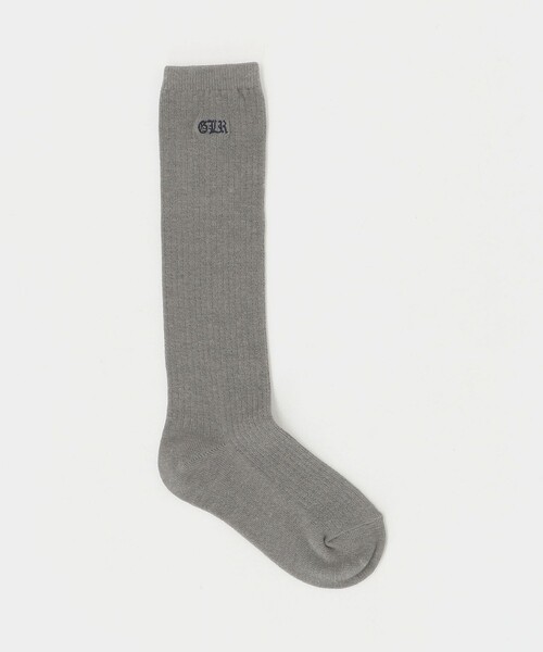 green label relaxing(グリーンレーベルリラクシング)の「ロゴリブクルー ハイソックス / 靴下 キッズ 17cm-19cm(ソックス/靴下・キッズ・ホワイト/ネイビー/グレー系・17-19cm)」の3枚目の写真