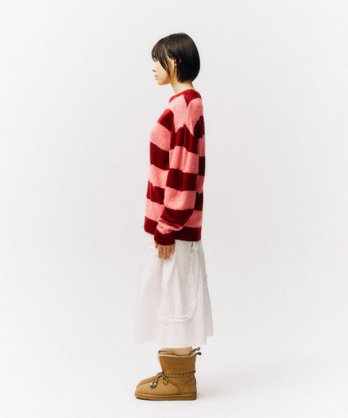 PHYSICAL DEPARTMENT（フィジカル デパートメント）の「アップルラベルストライプニット_ピンク（ニット/セーター・レディース・その他・SMALL/MEDIUM/LARGE/X-LARGE）」の14枚目の写真