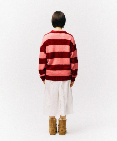 PHYSICAL DEPARTMENT（フィジカル デパートメント）の「アップルラベルストライプニット_ピンク（ニット/セーター・レディース・その他・SMALL/MEDIUM/LARGE/X-LARGE）」の15枚目の写真