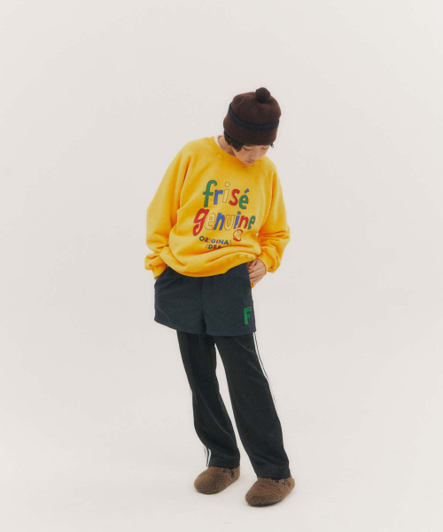 FRISE(フリゼ)の「ラグランマンツーマン_イエロー_キッズ(スウェット・レディース・その他・130/110/120)」の1枚目の写真