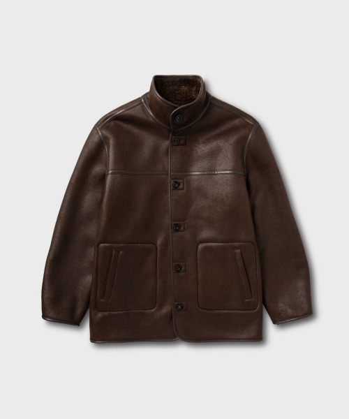 NONBLANK(ノンブランク)の「ムートンジャケット_BROWN(ムートンコート・メンズ・ブラウン・MEDIUM/LARGE/X-LARGE)」の1枚目の写真