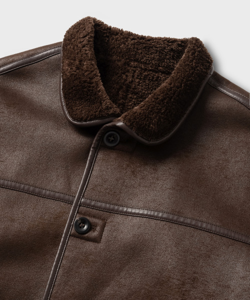 NONBLANK(ノンブランク)の「ムートンジャケット_BROWN(ムートンコート・メンズ・ブラウン・MEDIUM/LARGE/X-LARGE)」の5枚目の写真