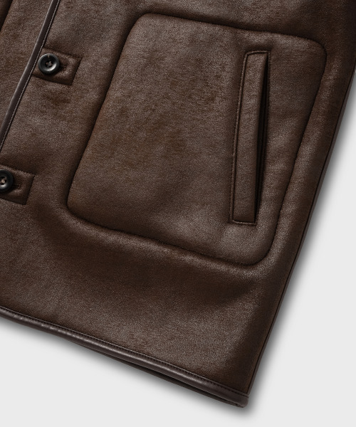 NONBLANK(ノンブランク)の「ムートンジャケット_BROWN(ムートンコート・メンズ・ブラウン・MEDIUM/LARGE/X-LARGE)」の8枚目の写真