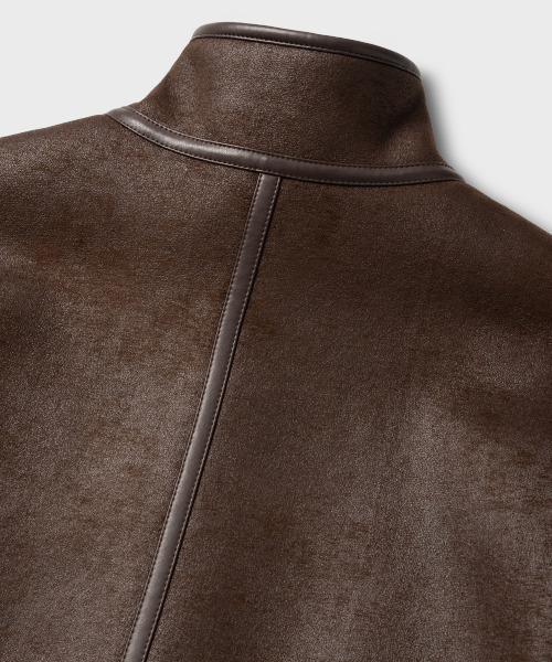 NONBLANK(ノンブランク)の「ムートンジャケット_BROWN(ムートンコート・メンズ・ブラウン・MEDIUM/LARGE/X-LARGE)」の9枚目の写真
