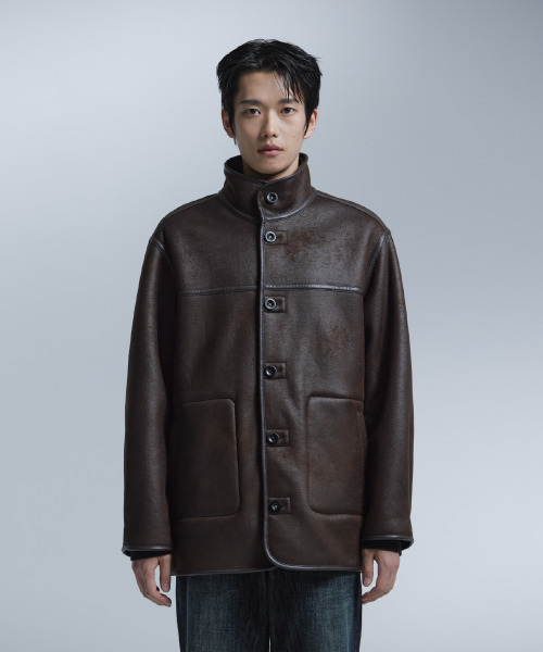 NONBLANK(ノンブランク)の「ムートンジャケット_BROWN(ムートンコート・メンズ・ブラウン・MEDIUM/LARGE/X-LARGE)」の11枚目の写真