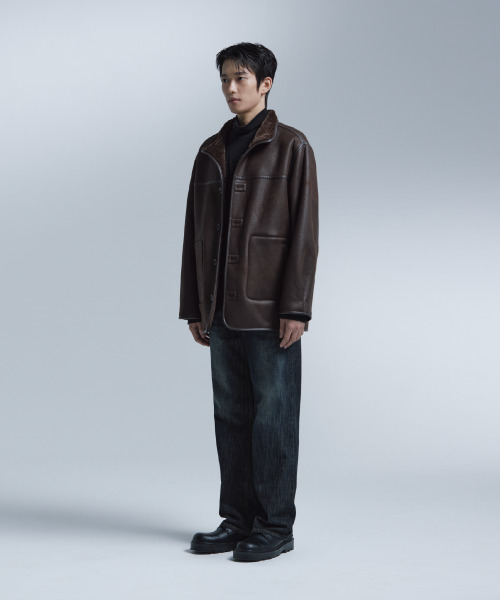 NONBLANK(ノンブランク)の「ムートンジャケット_BROWN(ムートンコート・メンズ・ブラウン・MEDIUM/LARGE/X-LARGE)」の14枚目の写真