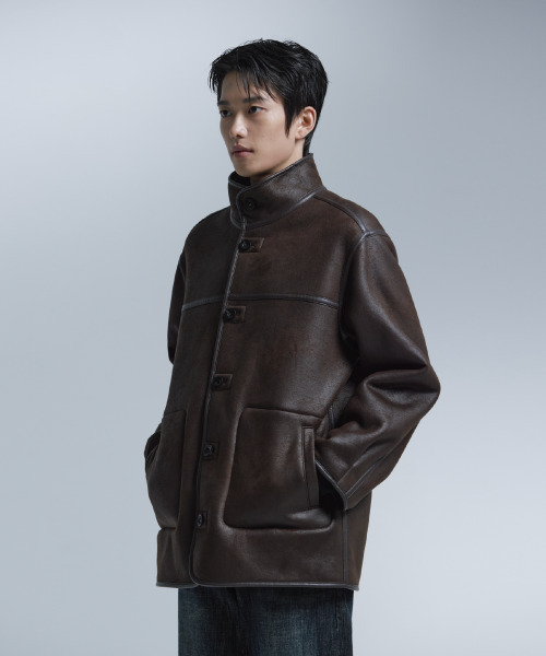 NONBLANK(ノンブランク)の「ムートンジャケット_BROWN(ムートンコート・メンズ・ブラウン・MEDIUM/LARGE/X-LARGE)」の16枚目の写真