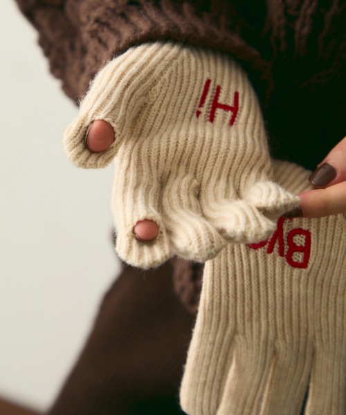Hi-Bye 刺繍ロゴニットグローブ（手袋）｜Trish（トリッシュ）の