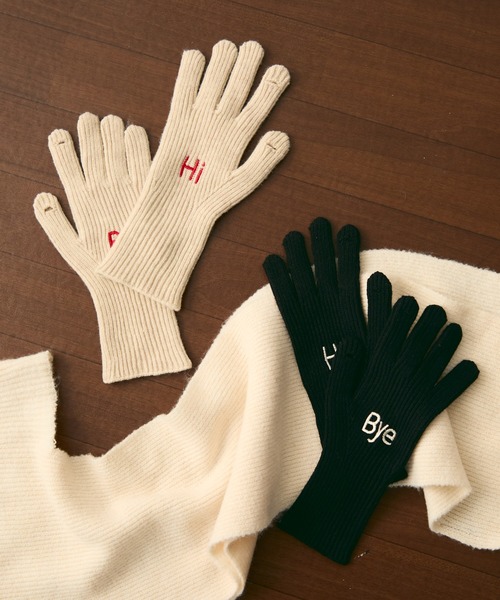 Hi-Bye 刺繍ロゴニットグローブ（手袋）｜Trish（トリッシュ）の