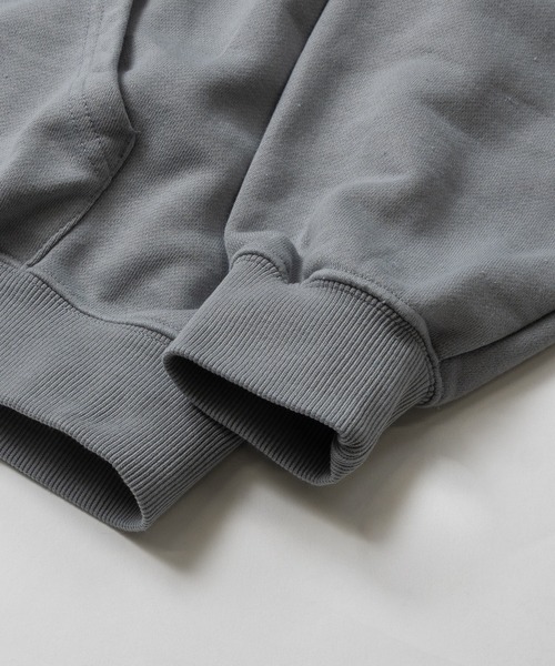 THRASHER（スラッシャー）の「【at】〔THRASHER/スラッシャー〕ダメージデニムアップリケ ピグメント ダブルジップショートパーカー（パーカー・メンズ・グレー/チャコールグレー/ブラウン/ピンク・FREE）」の9枚目の写真