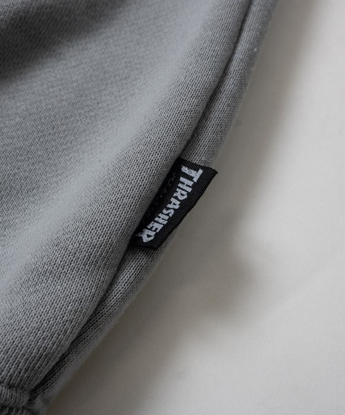 THRASHER（スラッシャー）の「【at】〔THRASHER/スラッシャー〕ダメージデニムアップリケ ピグメント ダブルジップショートパーカー（パーカー・メンズ・グレー/チャコールグレー/ブラウン/ピンク・FREE）」の8枚目の写真